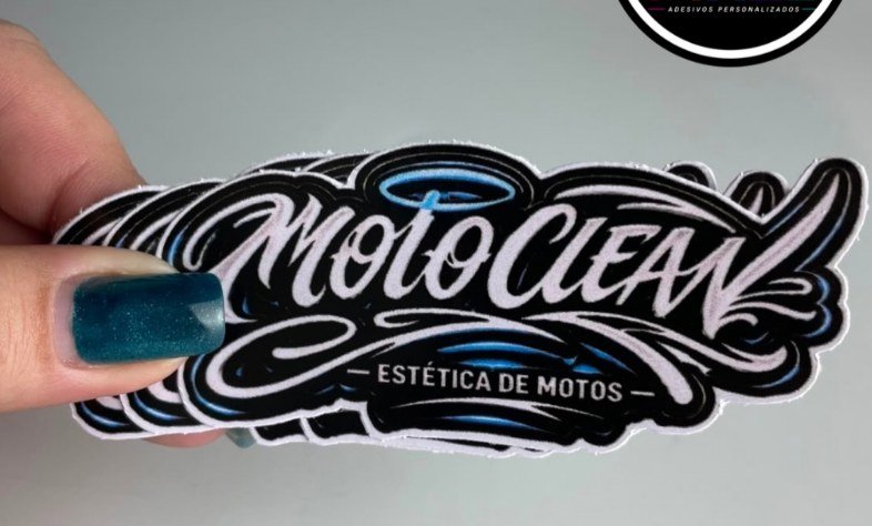 Adesivo personalizado Moto Clean com recorte perfeito